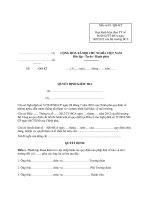 MẪU QUYẾT ĐỊNH KIỂM TRA docx
