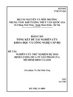 Nghiên cứu thử nghiệm dự báp định lượng mưa từ sản phẩm của mô hình HRM và GSM