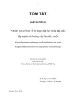 Nghiên cứu cơ bản về bộ phận đập hai trống dập kiểu tiếp tuyến với hướng cấp liệu tiếp tuyến