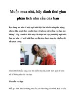 Muốn mua nhà, hãy dành thời gian phân tích nhu cầu của bạn pot