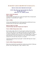 ĐỀ THI THỬ VÀ ĐÁP ÁN ĐH MÔN NGỮ VĂN 2014 (LẦN 1)