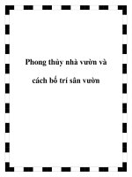 Phong thủy nhà vườn và cách bố trí sân vườn potx