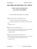 BÀI THIẾT KẾ MÔN HỌC NỀN MÓNG