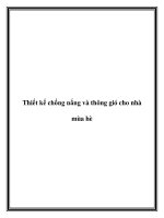 Thiết kế chống nắng và thông gió cho nhà mùa hè pot