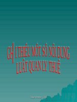 luật quản lý thuế