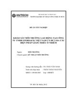khảo sát môi trường lao động tại công ty tnhh storsack việt nam và đưa ra các biện pháp giảm thiểu ô nhiễm
