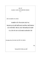 Đề tài : Nghiên cứu ứng dụng mặt nạ thanh quản để kiểm soát đường thở trong gây mê phẫu thuật, đặt nội khí quản khó và cấp cứu suy tuần hoàn hô hấp cấp