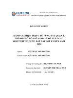 đánh giá hiện trạng sử dụng đất quận 4, thành phố hồ chí minh và đề xuất các giải pháp sử dụng đất đai hợp lý đến năm 2020