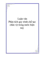 Phân tích quy trình chế tạo chân vịt trong nước hiện nay