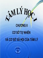 Cơ sở tự nhiên của tâm lý potx