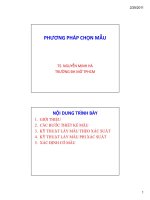 Bài giảng phương pháp chọn mẫu  -  TS  nguyễn minh hà