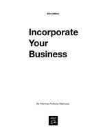incorporate your business 4th (2007)