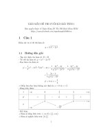 giải mẫu đề thi cuối kỳ môn giải tích 1( đề 3)