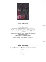 genetic programming on the programming of computers by means of natural selection - john r. koza