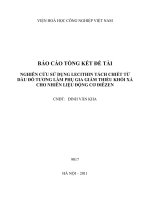 Nghiên cứu sử dụng lecithin tách chiết từ dầu đỗ tương làm phụ gia giảm thiểu khói xả cho nhiên liệu động cơ điêzen