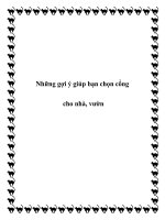 Những gợi ý giúp bạn chọn cổng cho nhà, vườn doc