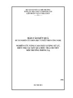 Nghiên cứu nâng cao chất lượng xử lý hiển thị các kết quả điều tra chi tiết môi trường phóng xạ