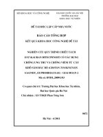 Nghiên cứu quy trình chiết tách ent kauran dipecpenoit có tác dụng chống ung thư và chống viêm từ cây khổ sâm bắc bộ (croton tonkinensis gagnep , euphorbiaceae   giai đoạn 2