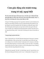 Cảm giác động nên tránh trong trang trí nội, ngoại thất potx