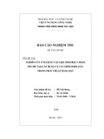 Đề tài : Nghiên cứu ứng dụng vật liệu sinh học C PEEK để chế tạo các dụng cụ cấy ghép (implant) trong phẫu thuật hàm mặt