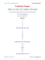 TIỂU LUẬN về CHIẾN TRANH   frederick engels