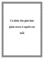 Ca khúc tôn giáo làm giảm stress ở người cao tuổi pot