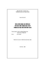 Rèn luyện năng lực diễn đạt cho học sinh trung học cơ sở trong dạy học kiểu văn bản tự sự