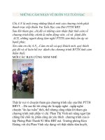 NHỮNG cảm NHẬN về BUỒN VUI TUỔI hạc