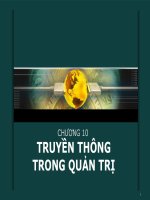 bài giảng quản trị học chương 10 Truyền thông trong quản trị