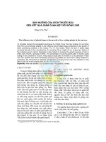 Ảnh hưởng của kích thước bầu đến kết quả giâm cành một số giống chè pptx