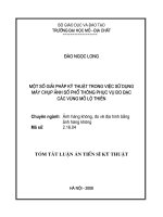 Một số giải pháp trong việc sử dụng máy chụp ảnh số phổ thông phục vụ đo đạc các mỏ lộ thiên