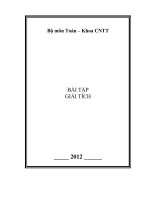 Bài tập giải tích