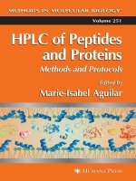 hplc of peptides and proteins, methods and protocols