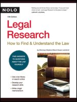 legal research, how to find and understand the law 14th (2007)