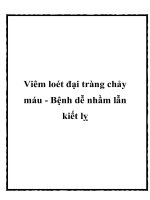 Viêm loét đại tràng chảy máu - Bệnh dễ nhầm lẫn kiết lỵ docx