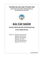 Chuyên đề môn dân số phát triển - Vai trò, ý nghĩa môn học