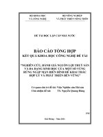 Nghiên cứu, đánh giá nguồn lợi thủy sản và đa dạng sinh học của một số vùng rừng ngập mặn điển hình để khai thác hợp lý và phát triển bền vững