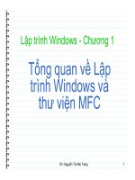 Giáo án - Bài giảng: BÀI GIẢNG MÔN LẬP TRÌNH WINDOWS
