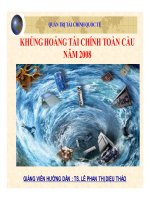 tiểu luận khủng hoảng tài chính toàn cầu năm 2008