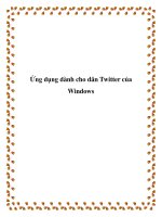 Ứng dụng dành cho dân Twitter của Windows ppt