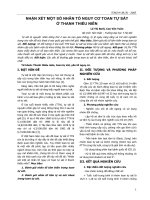 NHẬN XÉT MỘT SỐ NHÂN TỐ NGUY CƠ TOAN TỰ SÁT Ở THANH THIẾU NIÊN pptx