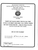 Thiết kế mạng điện trung hạ thế cung cấp điện cho khu vực nông thôn huyện ninh phước thị xã phan rang