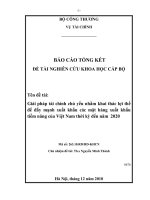 Giải pháp tài chính chủ yếu nhằm khai thác lội thế đẩy mạnh xuất khẩu các mặt hàng xuất khẩu tiềm năng của việt nam thời kỳ đến năm 2020