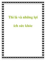 Thì là và những lợi ích sức khỏe docx