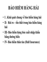 bài giảng môn bảo hiểm hàng hải