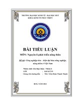 Công nghiệp hóa – hiện đại hóa nông nghiệp, nông thôn ở việt nam