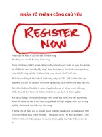 NHÂN TỐ THÀNH CÔNG CHỦ YẾU docx