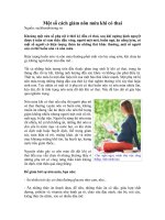 Một số cách giảm nôn mửa khi có thai