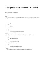 TRẮC NGHIỆM - PHÂN TÍCH VÀ ĐẦU TƯ CHỨNG KHOÁN - ĐỀ SỐ 6 pdf