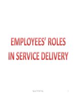 bài giảng vai trò của nhân viên trong dịch vụ - nguyễn thị mai trang